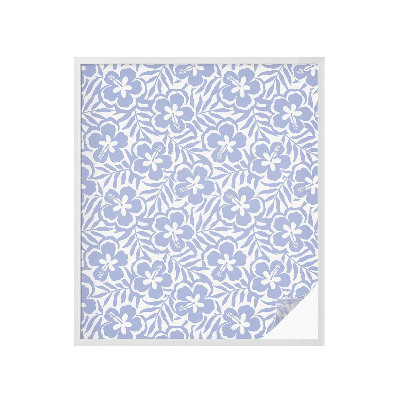 Film adhésif pour vitrage dépoli vitrail fleurs d'hibiscus