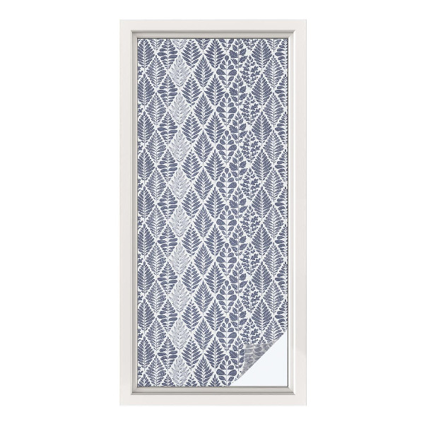 Film solaire fenêtre décoratif aspect vitrail feuilles à motifs