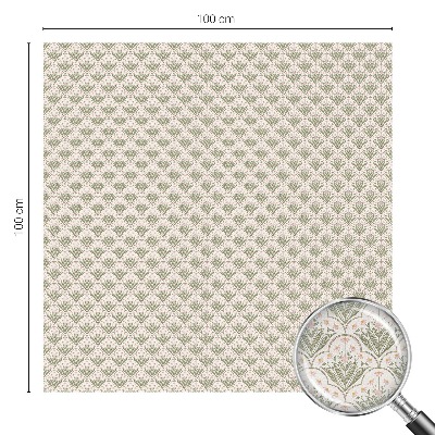 Sticker fenêtre vitrail adhésif ornements végétaux