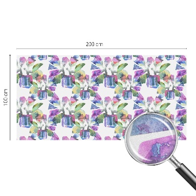 Film adhésif pour vitrage dépoli vitrail abstraction colorée