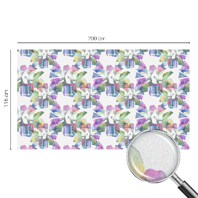 Film adhésif pour vitrage dépoli vitrail abstraction colorée