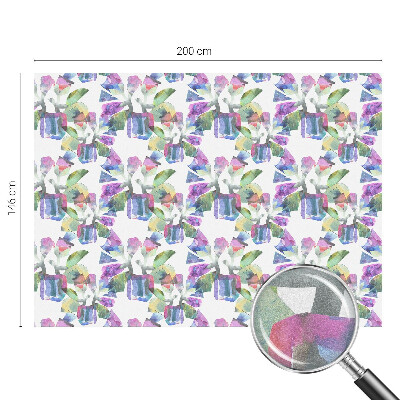 Film adhésif pour vitrage dépoli vitrail abstraction colorée