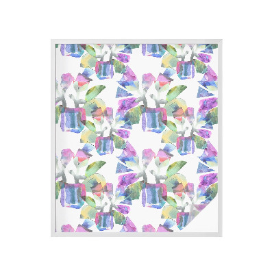 Film adhésif pour vitrage dépoli vitrail abstraction colorée