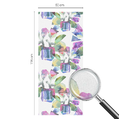 Film adhésif pour vitrage dépoli vitrail abstraction colorée