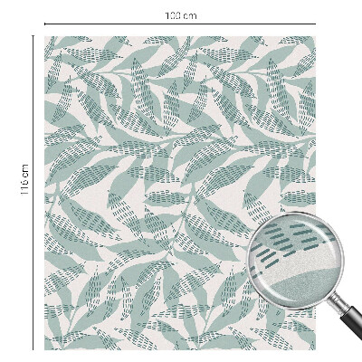 Sticker fenêtre vitrail adhésif Feuilles vertes