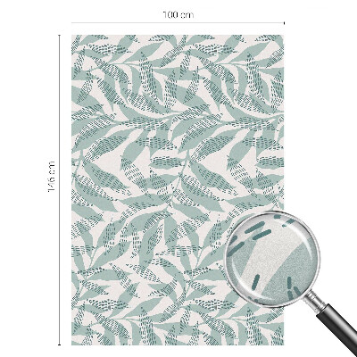 Sticker fenêtre vitrail adhésif Feuilles vertes