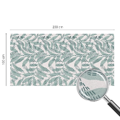 Sticker fenêtre vitrail adhésif Feuilles vertes