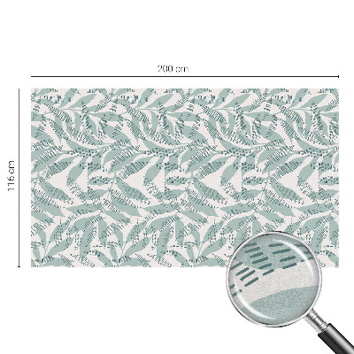 Sticker fenêtre vitrail adhésif Feuilles vertes