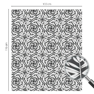 Film solaire fenêtre décoratif aspect vitrail feuilles géométriques