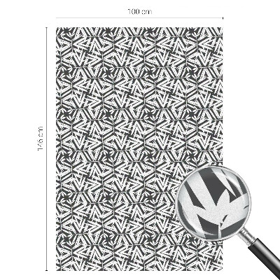 Film solaire fenêtre décoratif aspect vitrail feuilles géométriques