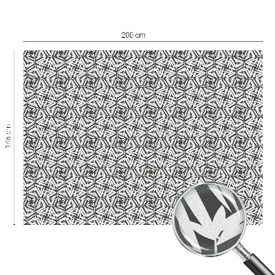 Film solaire fenêtre décoratif aspect vitrail feuilles géométriques