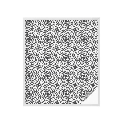 Film solaire fenêtre décoratif aspect vitrail feuilles géométriques