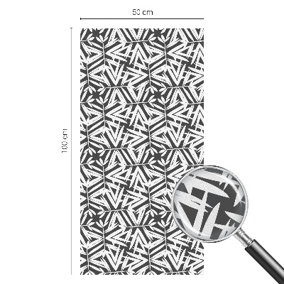 Film solaire fenêtre décoratif aspect vitrail feuilles géométriques