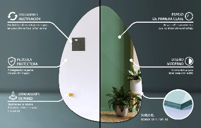 Miroir irregulier de forme organique