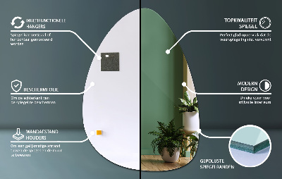 Miroir irregulier de forme organique