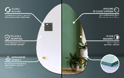 Miroir irregulier de forme organique