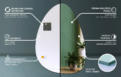 Miroir irregulier de forme organique