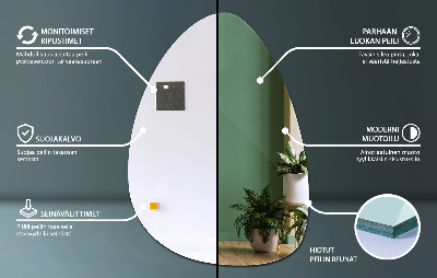 Miroir irregulier de forme organique
