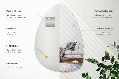 Miroir irregulier de forme organique