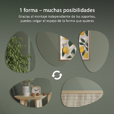 Miroir irregulier de forme organique