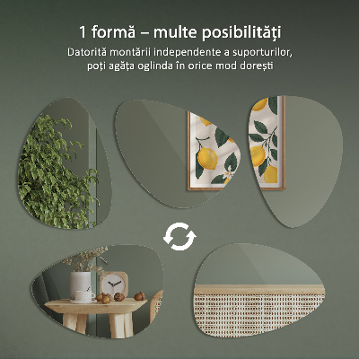 Miroir irregulier de forme organique