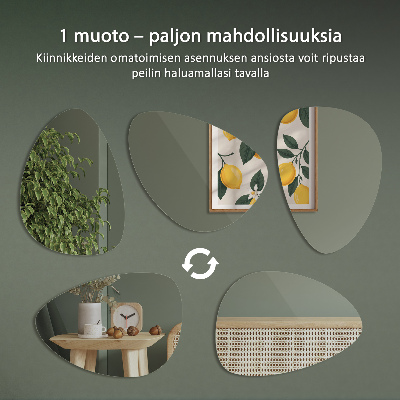 Miroir irregulier de forme organique