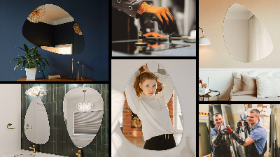 Miroir irregulier de forme organique