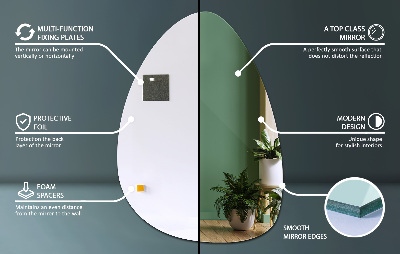 Miroir irregulier de forme organique
