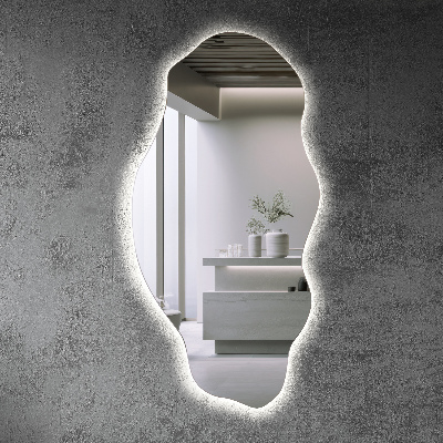 Miroir asymétrique à Led sans cadre