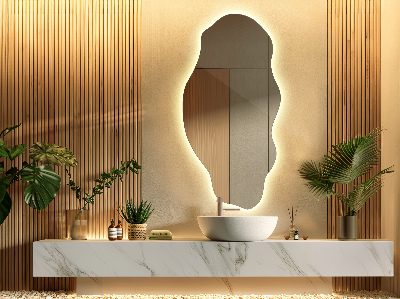 Miroir asymétrique à Led sans cadre