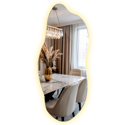 Miroir lumineux irregulier innovante