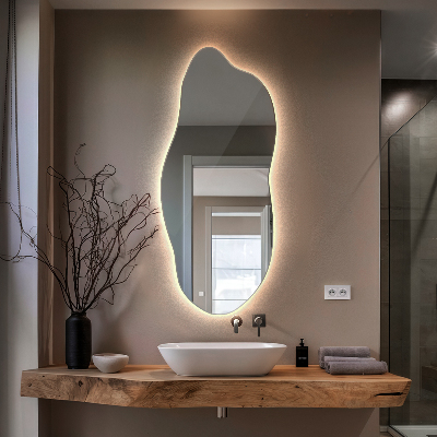 Miroir lumineux irregulier innovante