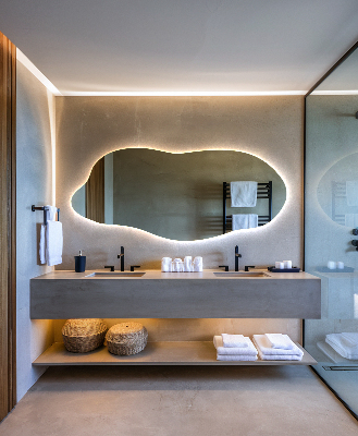 Miroir lumineux irregulier innovante