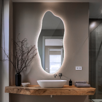 Miroir lumineux irregulier innovante