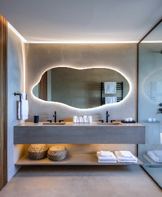 Miroir lumineux irregulier innovante