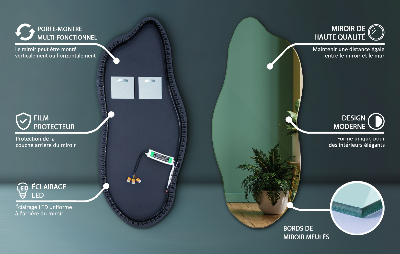 Miroir lumineux irregulier innovante