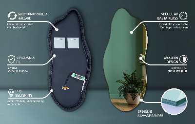 Miroir lumineux irregulier innovante