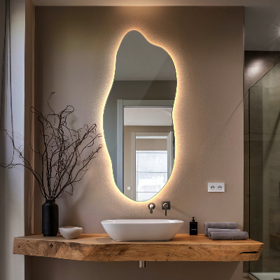 Miroir lumineux irregulier innovante
