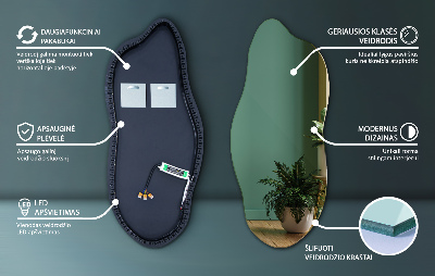 Miroir lumineux irregulier innovante