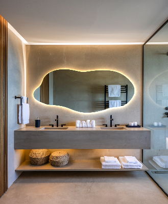 Miroir lumineux irregulier innovante