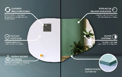 Miroir irregulier accessoire élégant
