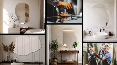 Miroir irregulier accessoire élégant