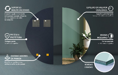 Miroir semi circulaire sans cadres