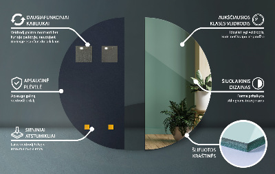 Miroir semi circulaire sans cadres