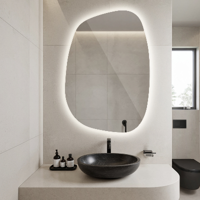 Miroir asymétrique led en forme de tache