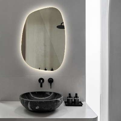 Miroir asymétrique led en forme de tache
