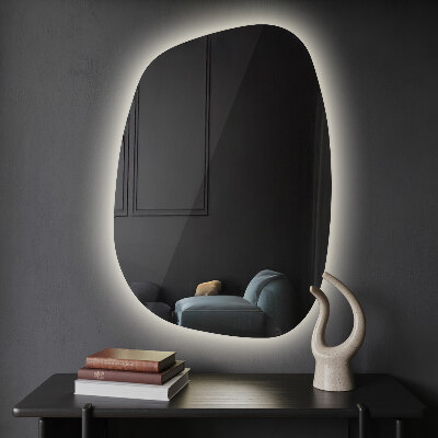 Miroir asymétrique led en forme de tache