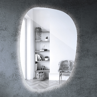 Miroir asymétrique led en forme de tache