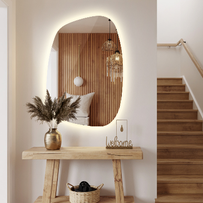 Miroir asymétrique led en forme de tache