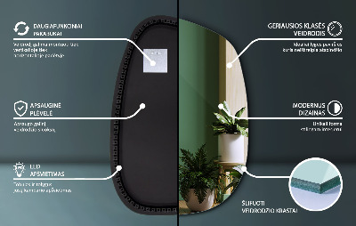 Miroir asymétrique led en forme de tache